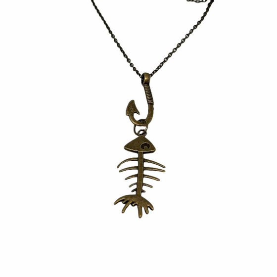 Fishbone Hook Necklace