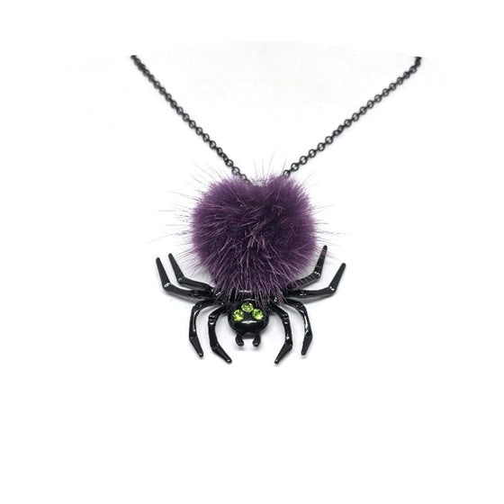 Fur Spider Necklace