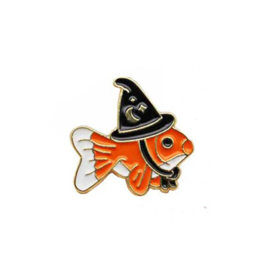 Goldfish Wizard Tack Pin