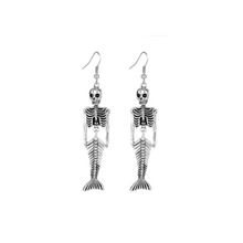  Mermaid Skeleton Dangle Earrings