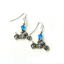 Motorcycle earrings turquoise