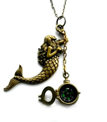  Mermaid Compass Necklace