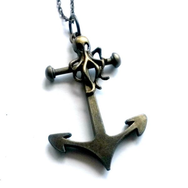 Brass Octopus Anchor Necklace – Aunt Matilda's Steampunk Trunk