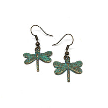  Patina Dragonfly Dangles