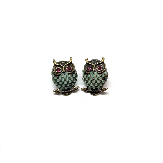 Owl Eye Pink Earrings