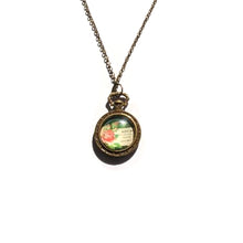  Vintage Postcard Necklace Rose