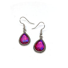  Red/Purple Teardrop Dangle Earring