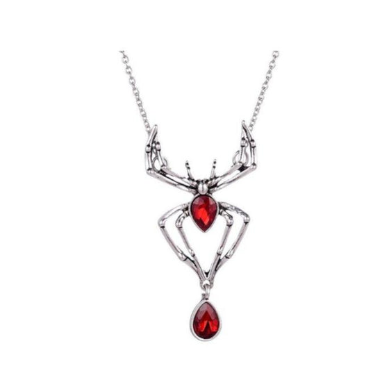 Venomous Vixen Red Spider Necklace