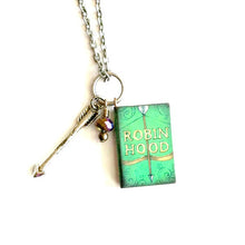  robinhood Mini Book Necklace