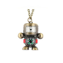  Robot Watch Compass Necklace