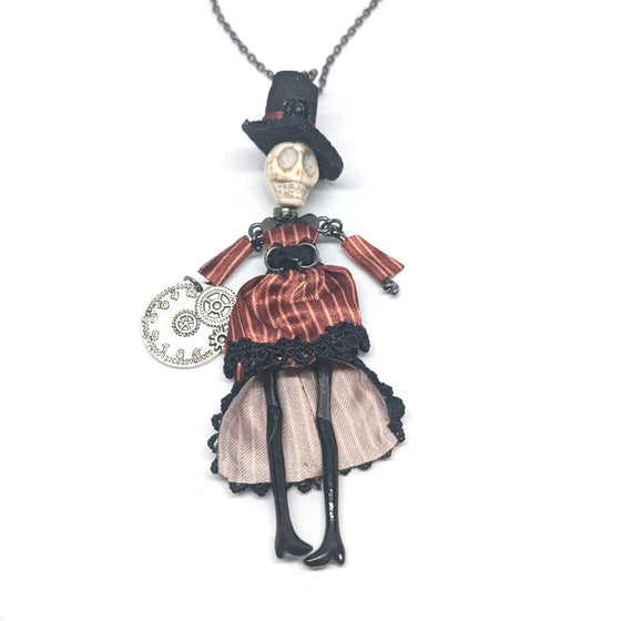 Skeleton Doll Necklace-Rusty Creepington