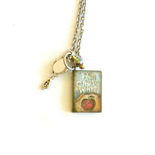  snow White, Mini book Necklace