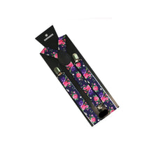  Floral Suspenders Pink and Purple
