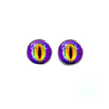  Dragon Eye Studs Yellow/Purple